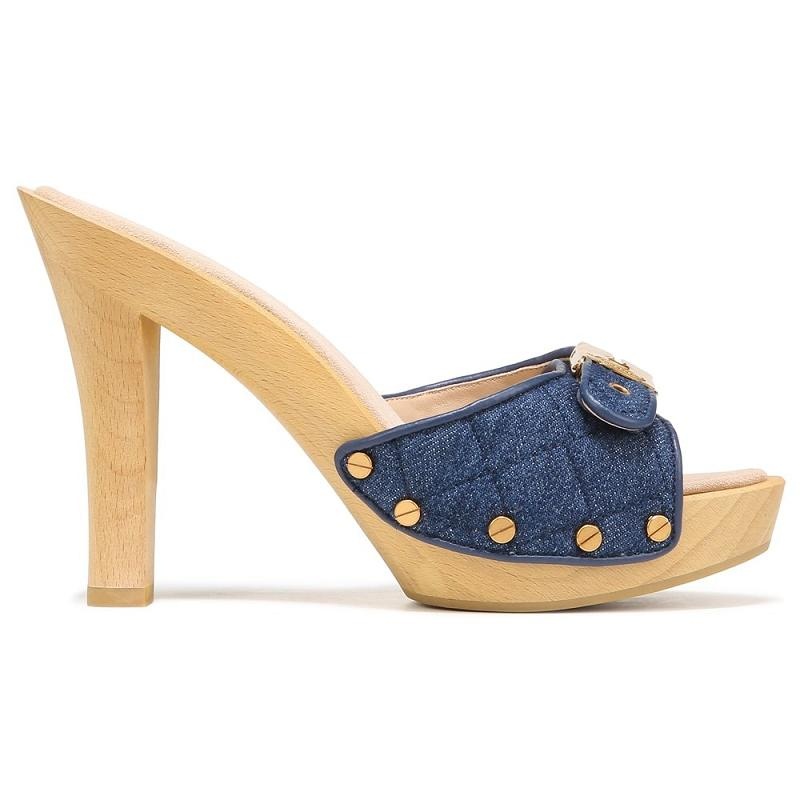 Sandalias Dr Scholls x Veronica Beard Lolli High Heel Mujer Azules | MX2988YUD