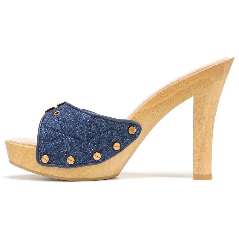 Sandalias Dr Scholls x Veronica Beard Lolli High Heel Mujer Azules | MX2988YUD