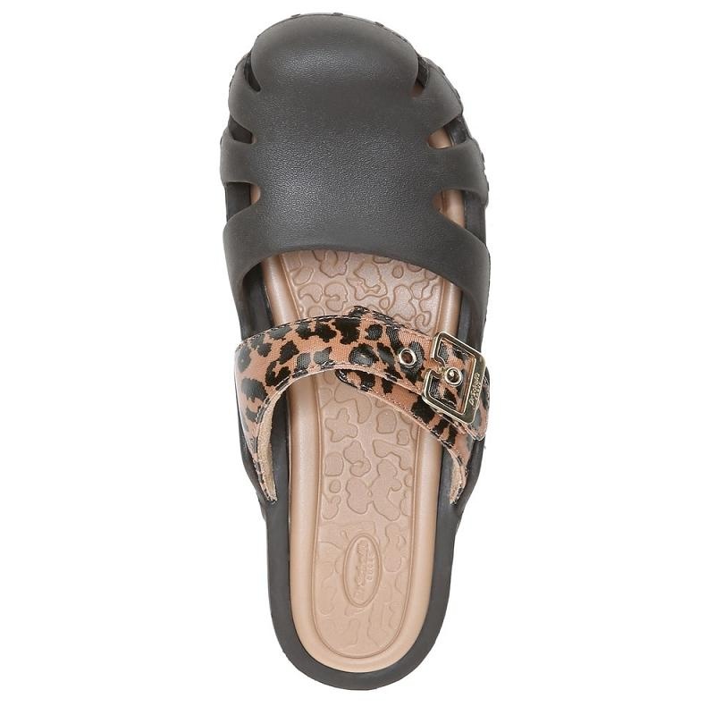 Tacones Dr Scholls Dance On Clog Mujer Marrom Leopardo | MX3053SOM