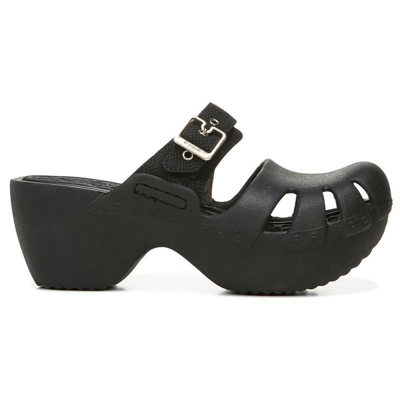 Tacones Dr Scholls Dance On Clog Mujer Negros Serpent | MX3050GLV