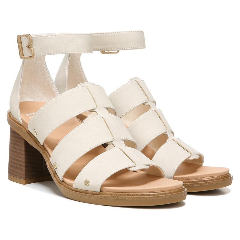 Tacones Dr Scholls Eleanor Block Sandal Mujer Blancos | MX3055PQW