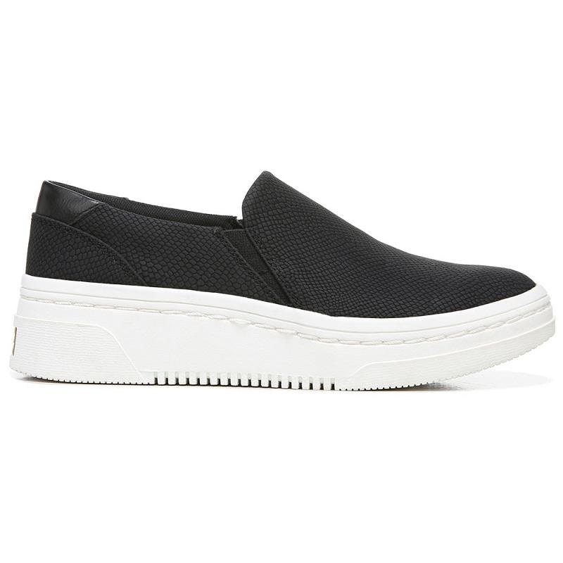 Tenis Dr Scholls Madison Next Plataforma Slip On Mujer Negros Serpent | MX2862ISJ