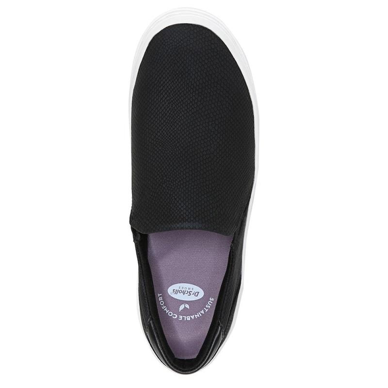 Tenis Dr Scholls Madison Next Plataforma Slip On Mujer Negros Serpent | MX2862ISJ