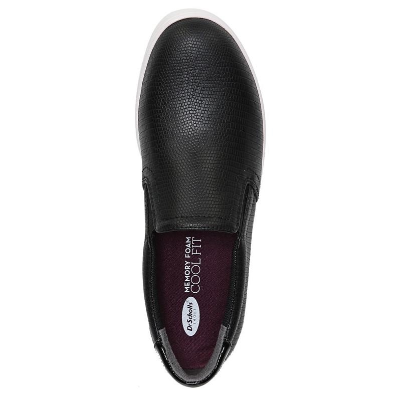 Tenis Dr Scholls Madison Slip On Lizard Mujer Negros | MX2881GLP