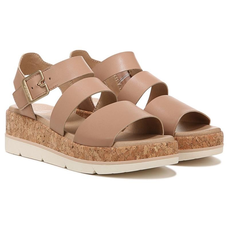 Zapatos Cuña Dr Scholls Once Twice Plataforma Sandal Mujer Marrom | MX2832LHD