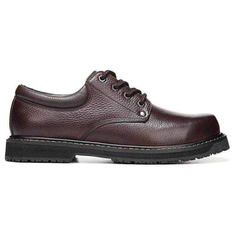 Zapatos Oxford Dr Scholls Harrington II Slip Resistant Trabajo Hombre Marrom | MX3172ISG